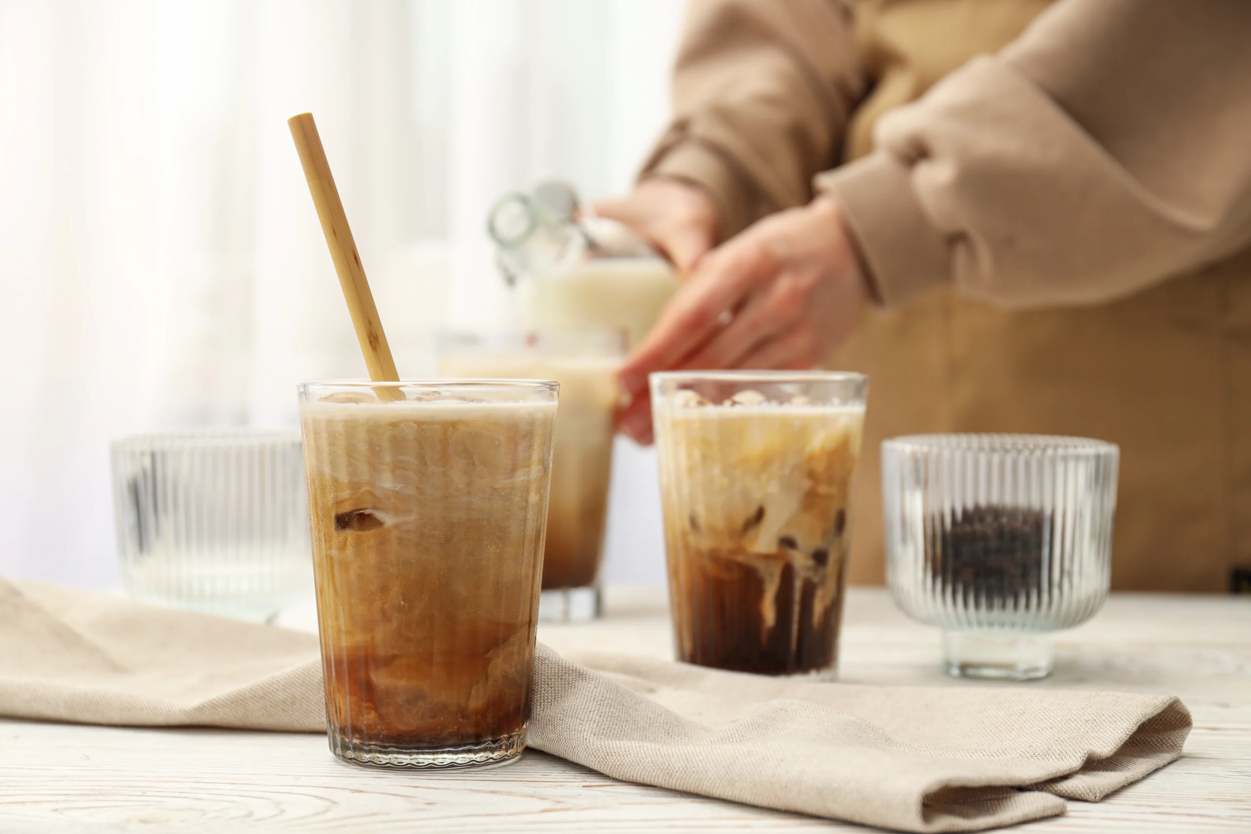 picture of coffee and latte