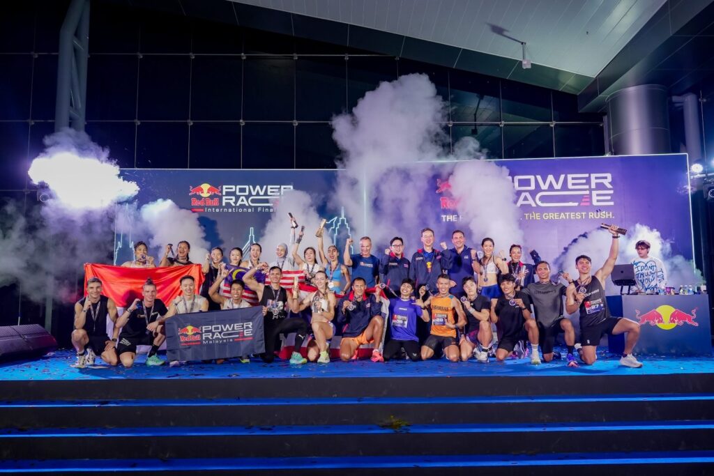 Medallists and officials gather on stage after the International Final in Bangkok